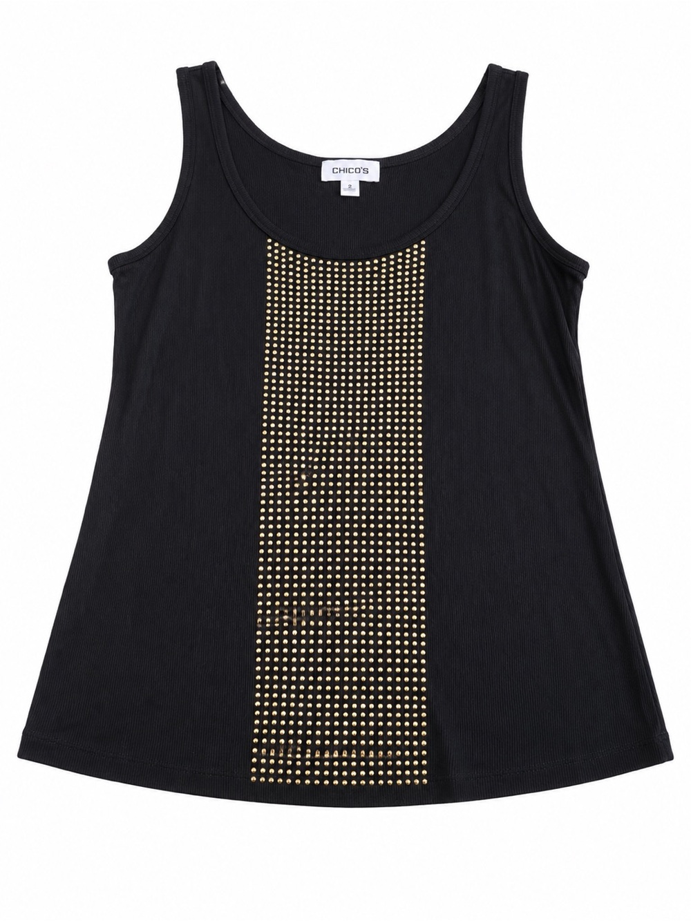 Calvin Klein Black Tank with Gold Stud Panel